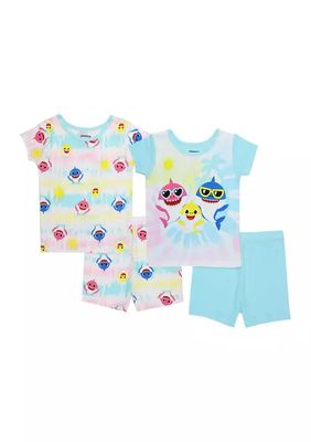Toddler Girls 4-6X 4 Piece Pajama Set