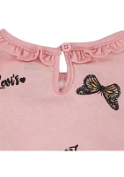 Baby Girls Cordurory Butterfly Skirtall Set