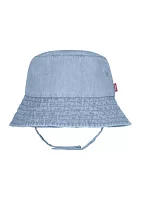 Baby Boys Denim Romper with Bucket Hat