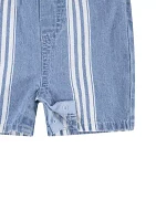 Baby Boys Striped Indigo Shortall and T-Shirt Set