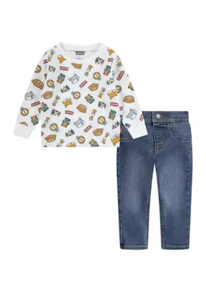 Baby Boys Hiking Printed T-Shirt Set