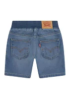 Toddler Girls Knit Denim Shorts