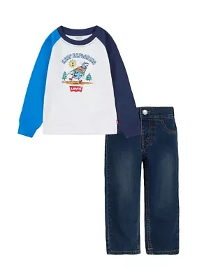 Toddler Boys Keep Exploring Denim Set