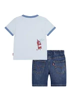 Toddler Boys Short Sleeve Cookout Graphic T-Shirt and Shorts Set