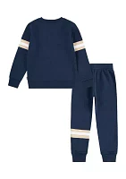 Toddler Boys Varsity Knit Graphic Sweatshirt and Joggers Set