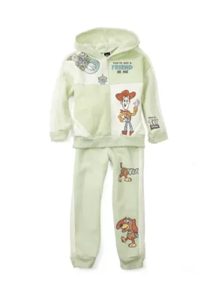Toddler Boys Printed Hoodie and Joggers Set