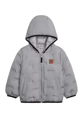 Toddler Girls Heat Welded Midweight Puffer Coat