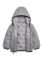 Toddler Girls Heat Welded Midweight Puffer Coat