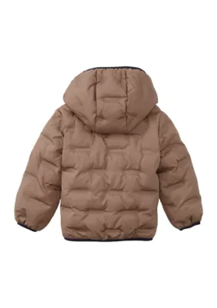 Toddler Boys Heat Welded Midweight Puffer Coat