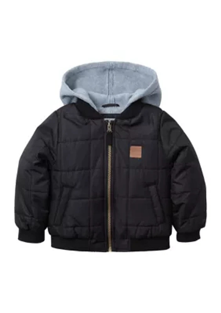 Toddler Boys London Fog Quilted Bomber