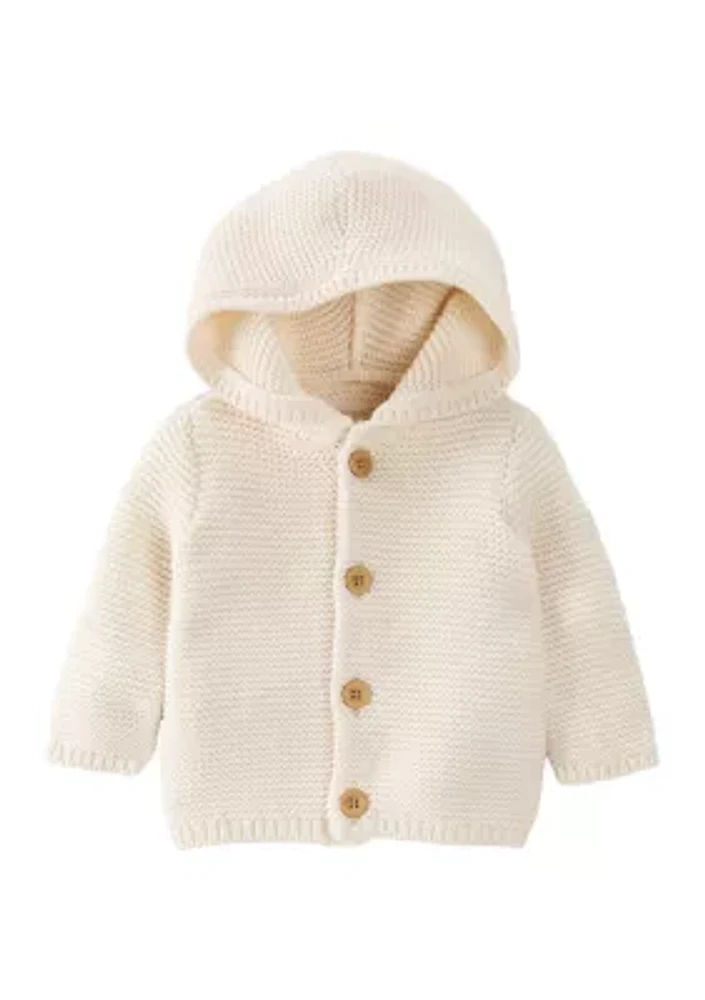 Baby Button Hooded Cardigan