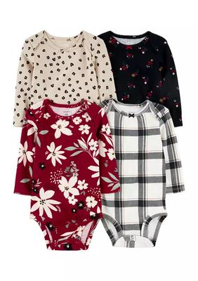 Baby 4-Pack Holiday Long-Sleeve Bodysuits