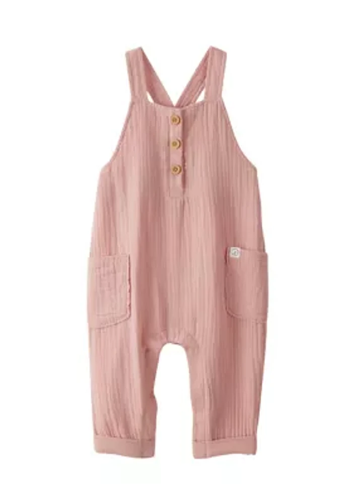 Baby Girls One Piece Gauze Jumpsuit