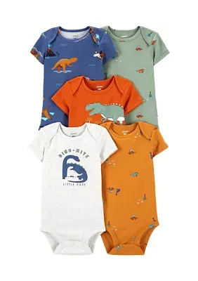 Baby Boys Dinosaur Bodysuit - 5 Pack