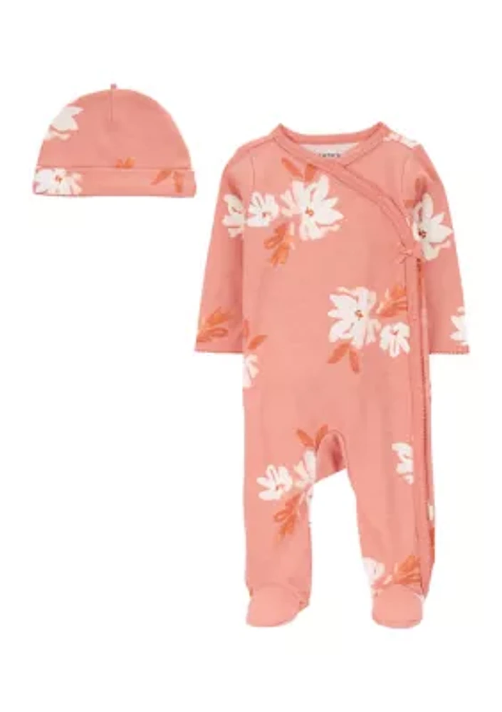 Baby Girls 2 Piece Snap Sleep & Play Set