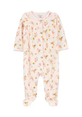 Baby Girls Floral Printed Sleep One Piece