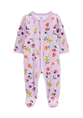 Baby Girls Floral Printed Sleep One Piece