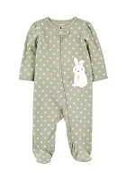 Baby Girls Bunny Footie Pajamas