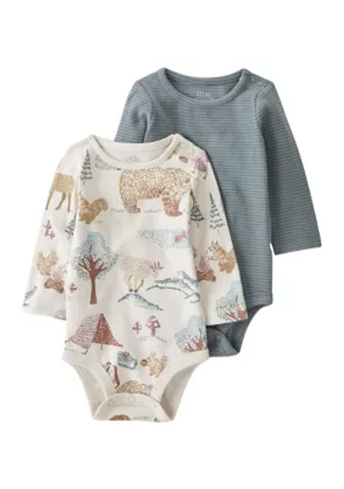 Baby Girls Long Sleeve Bodysuit - 2 Pack