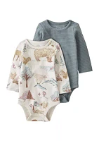 Baby Girls Long Sleeve Bodysuit - 2 Pack