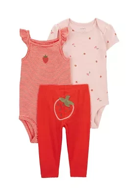 Baby Girls 3-Piece Strawberry Character Set