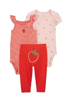 Baby Girls 3-Piece Strawberry Character Set