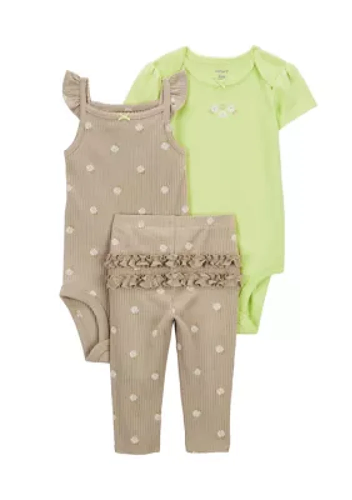 Baby Girls 3 Piece Ruffle Character Set