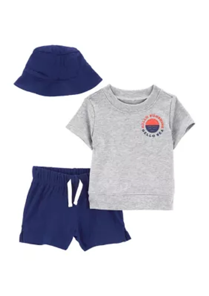 Baby Boys 3 Piece French Terry Set