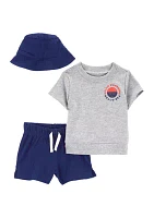 Baby Boys 3 Piece French Terry Set