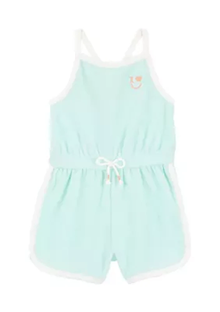 Baby Girls Sleeveless Drawstring Romper