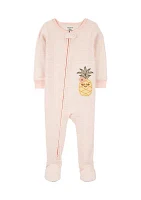 Baby Girls Ribbed Pineapple Sleep & Play