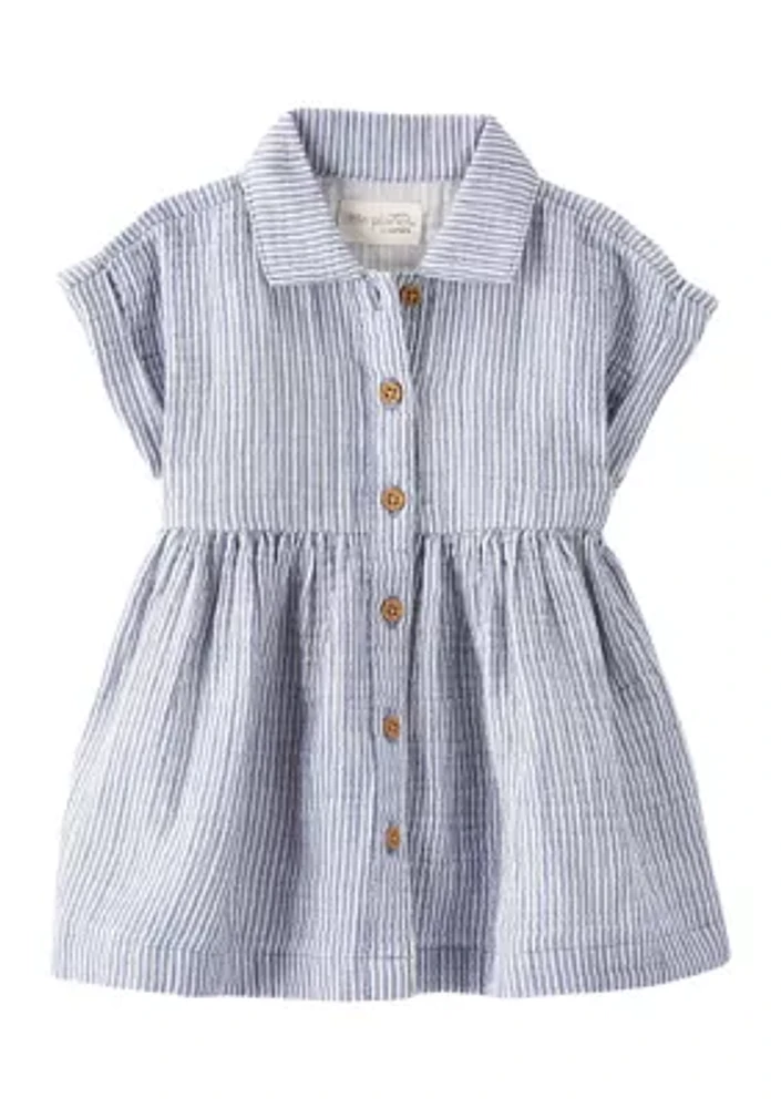 Baby Girls Gauze Stripe Dress