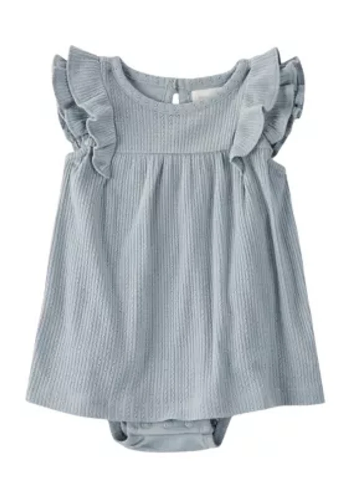 Baby Girls Sleeveless Knit Sunsuit