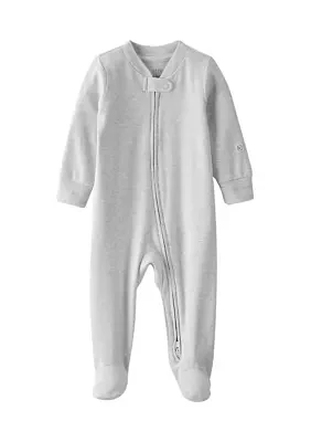 Baby Ribbed Knit Footie Pajamas