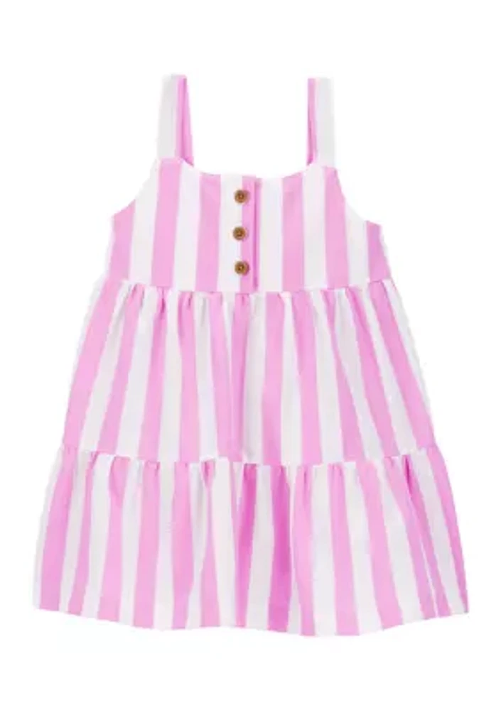 Baby Girls Sleeveless Striped Dress