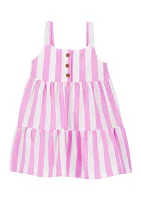 Baby Girls Sleeveless Striped Dress