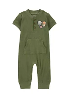 Baby Boys Thermal Patch Jumpsuit