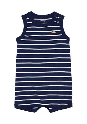 Baby Boys Sleeveless Van Stripe Romper