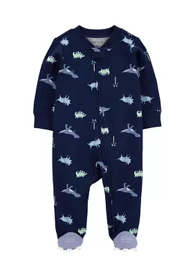 Baby Boys Dinosaur One-Piece Pajama