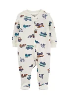 Baby Boys Construction One-Piece Pajama