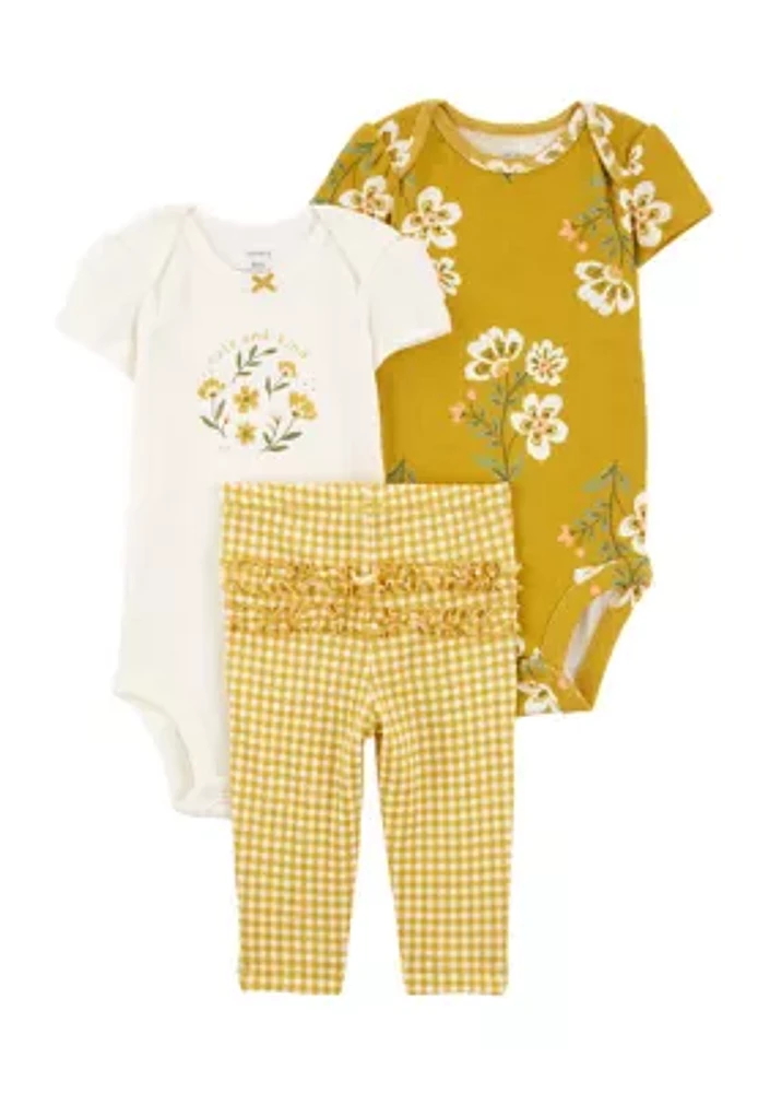 Baby Girls Floral Ruffle Set