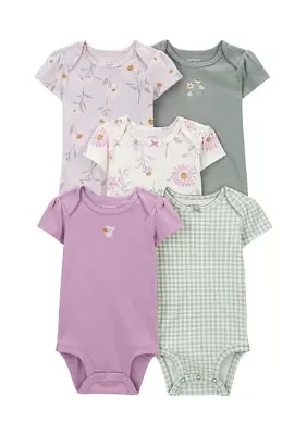 Baby Girls 5-Pack of Bodysuits