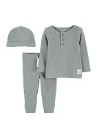 Baby Boys Ribbed Pajama Set