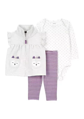 Baby Girls Vest and Bodysuit Set