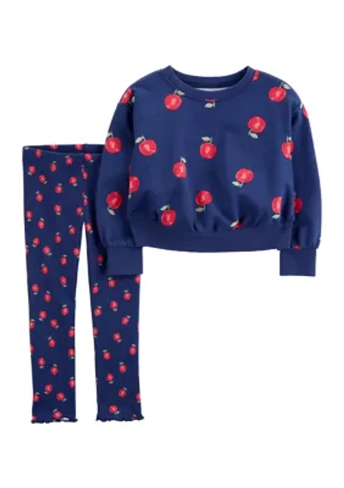 Baby Girls Printed Sweatshirt and Leggings Set