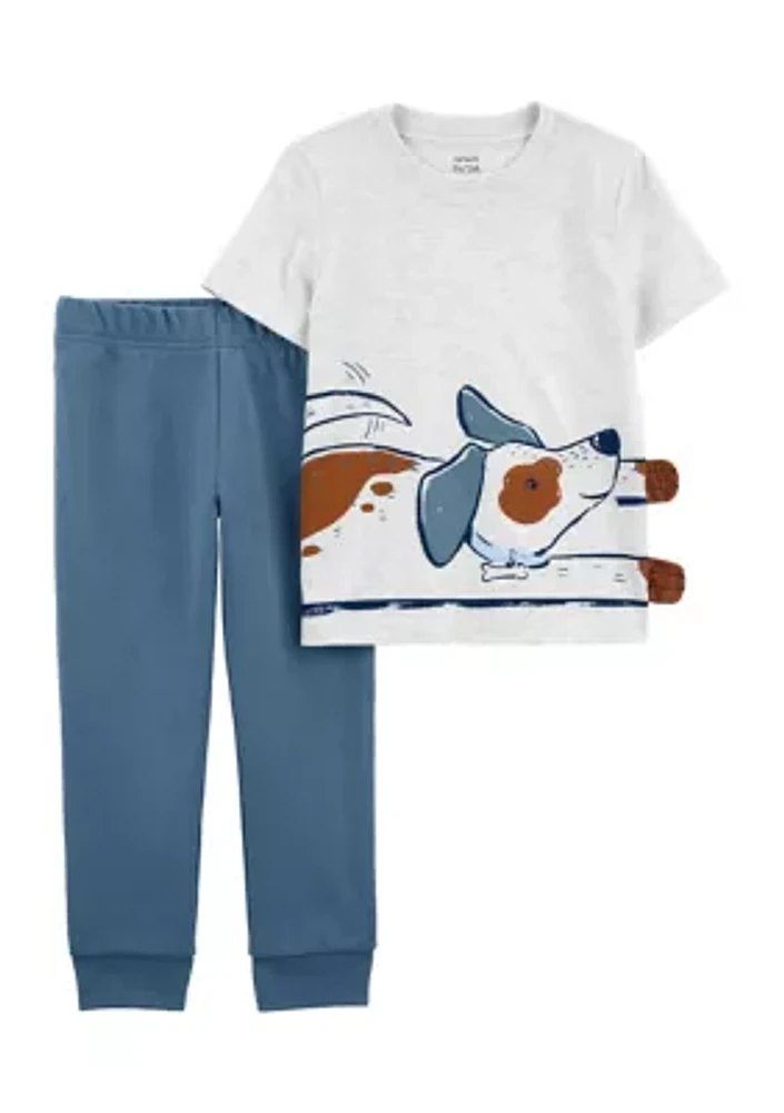 Baby Boys Dog Graphic T-Shirt and Joggers Set