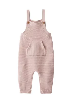 Baby Girls One Piece Sweater Knit Overalls