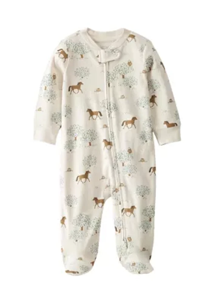 Baby Boys Printed Footie Pajamas