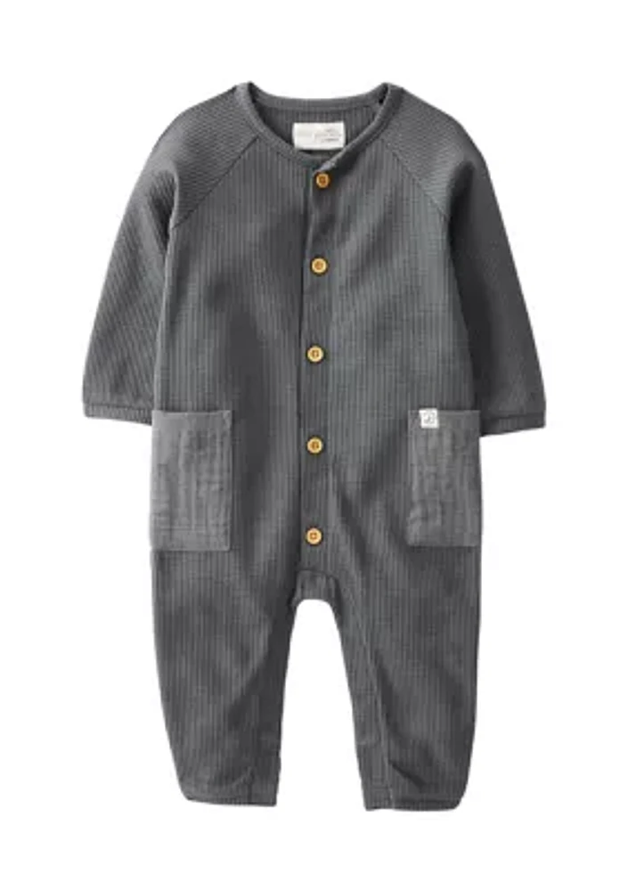 Baby Boys Waffle Knit One Piece