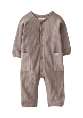 Baby Boys Waffle Knit One Piece Pajama